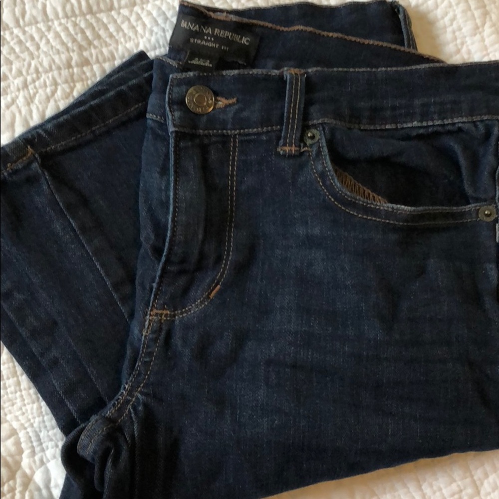 Banana Republic, size 4 straight leg jeans.